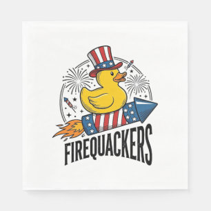 Eldquackers Patriotisk Anka Eldshow Herrtröja Desi Pappersservett