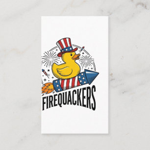 Eldquackers Patriotisk Anka Eldshow Kort Design_