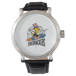 Eldquackers Patriotisk Anka Eldshow Skjorta Design Armbandsur