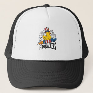 Eldquackers Patriotisk Anka Eldshow T-Shirt Design Keps