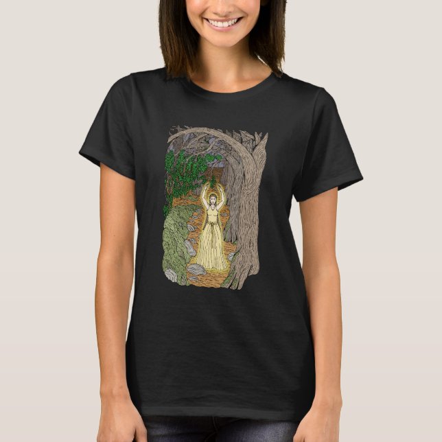 Eldritch Älskarinna (Fairy Dam i Skogen) T Shirt (Framsida)