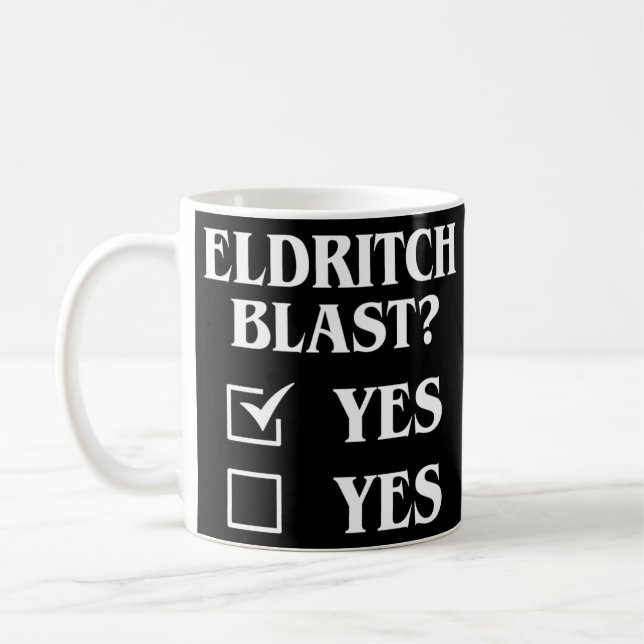 Eldritch Blast Yes Yes Funny Tabletop RPG Meme Kaffemugg (Vänster)
