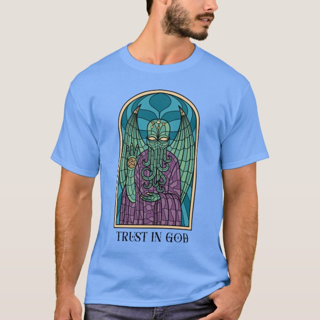 Eldritch Illumination: Cthulhu är närvarande i Sta T Shirt (Framsida)