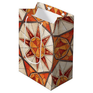 Eldröd och orange stjärnexplosion - Geometrisk mos
