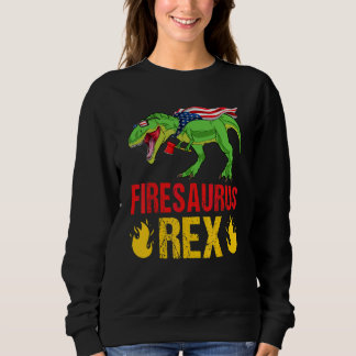 Eldsaurus Rex Dinosaurier Vintage Brandman Eld T Shirt