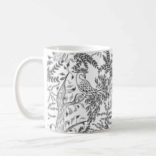 Eldsfågel, fågel kaffemugg (Vänster)