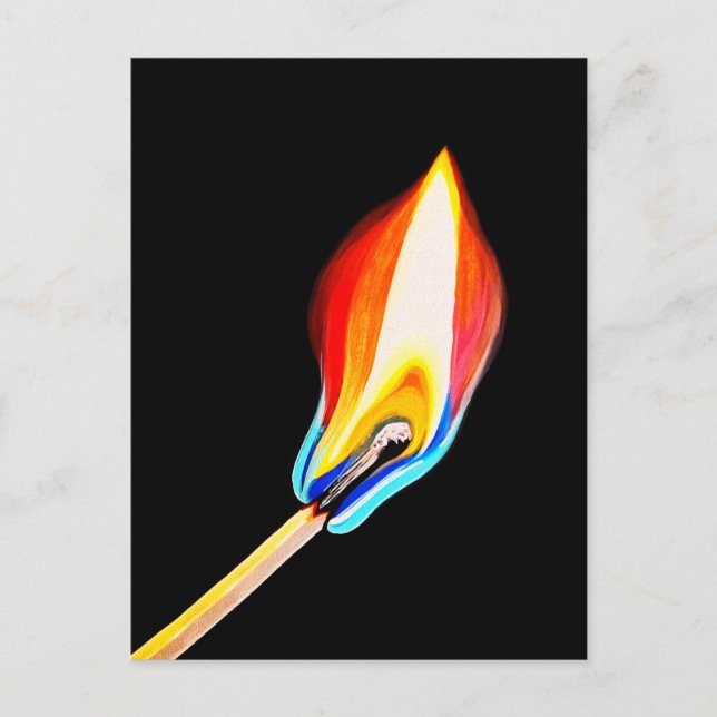 Eldsflamma Symbol för passion, energi & kreativite Vykort (Framsida)