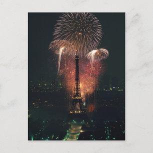 Eldshow, Eiffeltornet, Paris, Frankrike Vykort