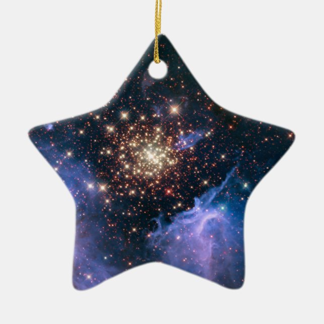 Eldshow i rymden Celestial Star Julgransprydnad Keramik (Framsidan)