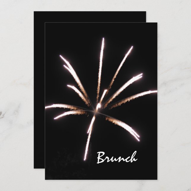 Eldshow på Black Summer Post Bröllopsbrunch Inbjudningar (Fram/baksida)