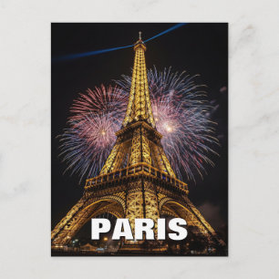 Eldshow Paris Eiffeltornet Kaféer Postkort Vykort