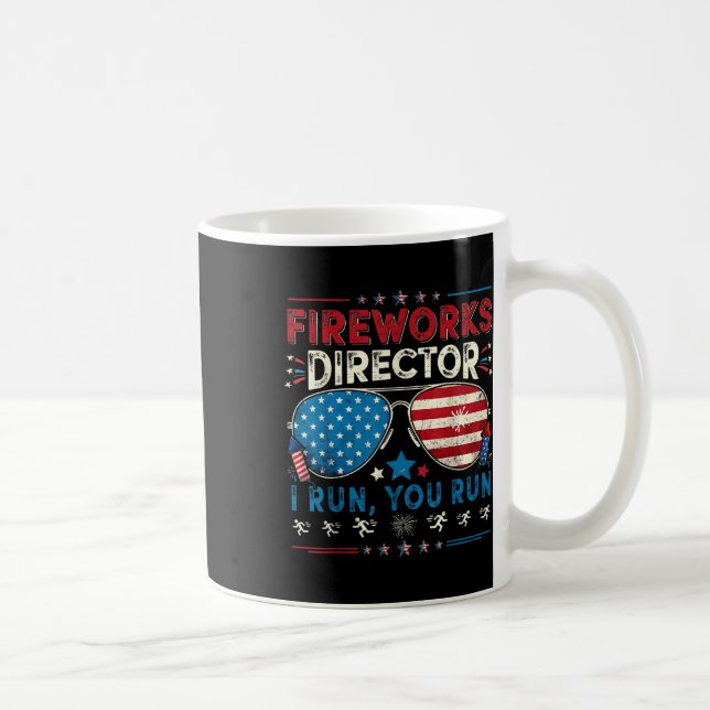 Eldshowdirektör Jag Springar Du Springar Rolig 4:e Kaffemugg (Höger)