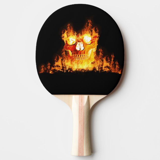 Eldskelett Flaming Goth-skelett Pingisracket (Framsidan)
