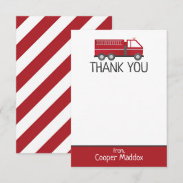 Eldsläckningsbil Tacksamhetskort för Brandmans Föd Tack Kort