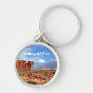 Eldsladi, Nevada magnet Rund Silverfärgad Nyckelring