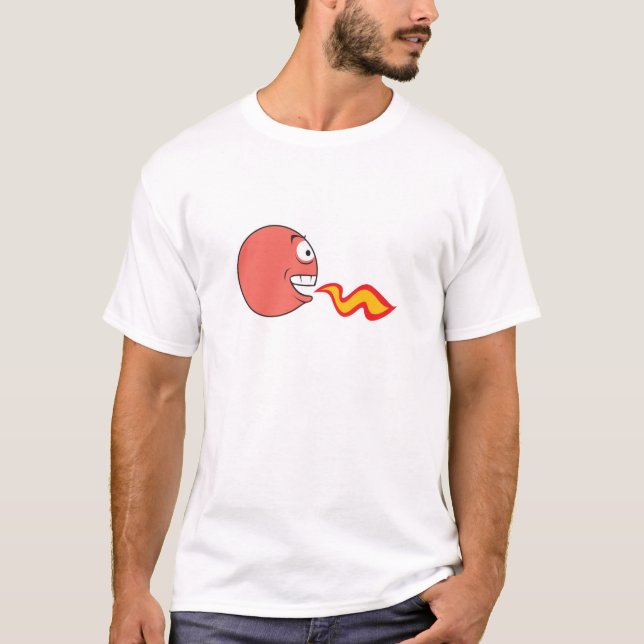 Eldsprutande Ansikte Tee Shirt (Framsida)