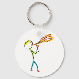 Eldsprutande Stickman Nyckelring
