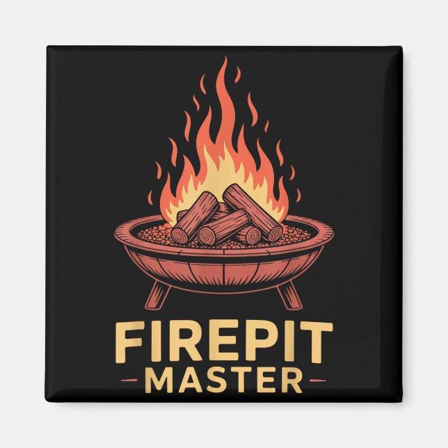 Eldstad Masters Camping Öppen Eld Campare Eldplats Magnet (Framsidan)