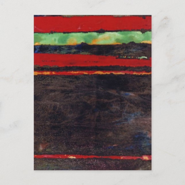 "Eldstrid" Abstrakt design vykort (Framsida)