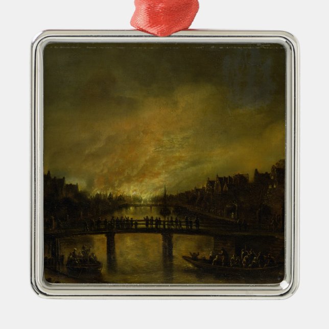 Eldsvåda i Amsterdam Julgransprydnad Metall (Framsidan)