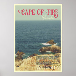 Eldudden strand kust Jijel, Algeriet Poster