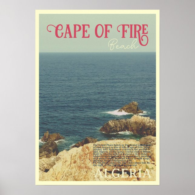 Eldudden strand kust Jijel, Algeriet Poster (Framsidan)