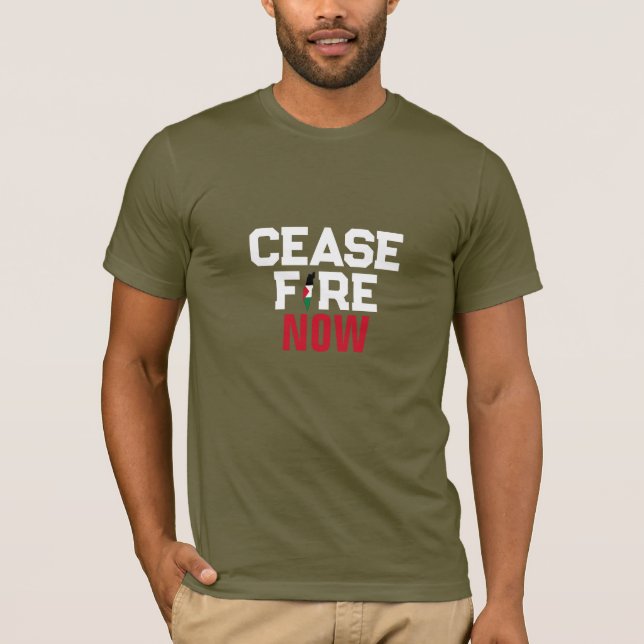 Eldupphör nu t shirt (Framsida)