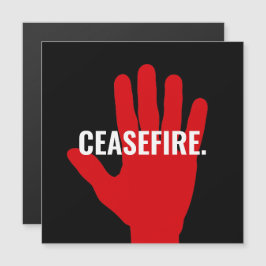 Eldupphör, svart, vit hand, anti-krig-magnet