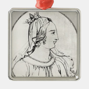 Eleanor av Aquitaine Julgransprydnad Metall