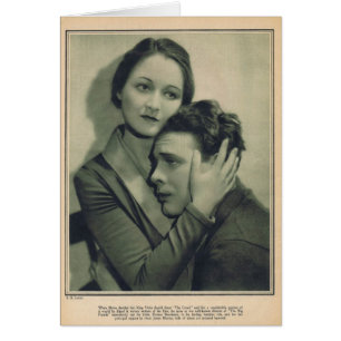 Eleanor Boardman James Murray filmpublicitet 1927 Hälsningskort