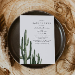 Eleanor - Bohemian Saguaro Cactus Baby Shower Inbjudningar