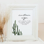 Eleanor - bohemiska kaktus Editable Sign Minimalis Poster<br><div class="desc">Det här utskrivbara tecknet har en vattenfärgsaccti och minimalistisk design. Använda enkelt för alla tecken vid evenemanget. Ändra all text så att den motsvarar behoven i bröllop,  babydusch,  möhippa,  repetitionsmiddag osv.</div>