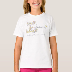Eleanor Flickor i namn: E monogramhjärtan Tee