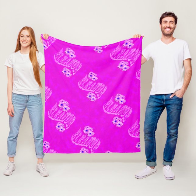 Eleanor Namn Logotyp med Daisy Fleecefilt (På plats)