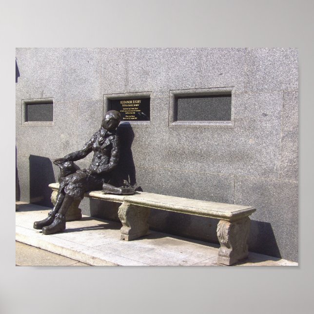 Eleanor Rigby Statue, Liverpool, Förenade kungarik Poster (Framsidan)
