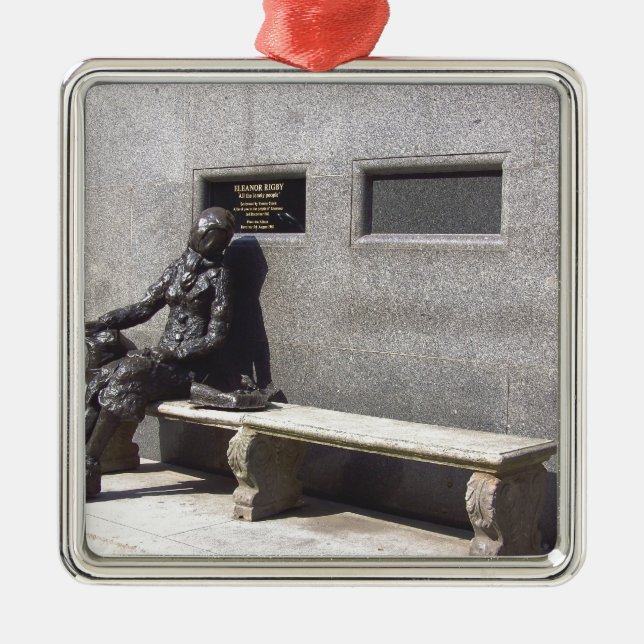 Eleanor Rigby staty, Liverpool UK Julgransprydnad Metall (Framsidan)