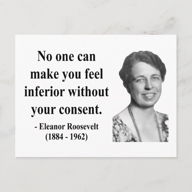 Eleanor Roosevelt-citat 1b Vykort (Framsida)