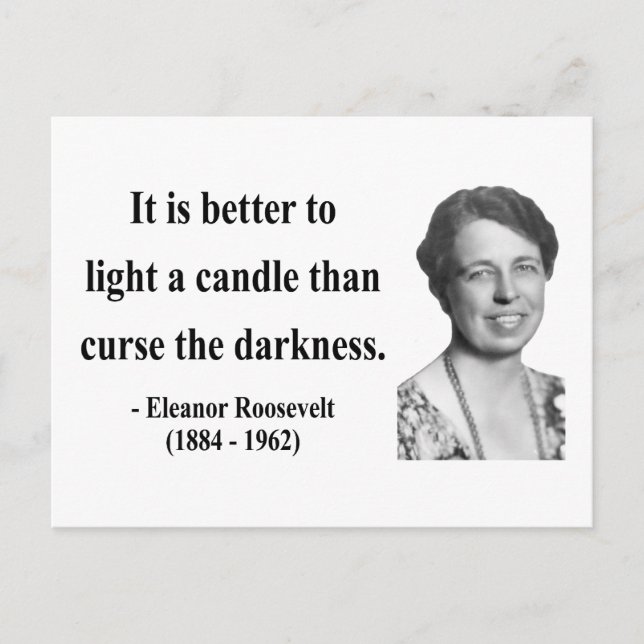 Eleanor Roosevelt Citat 3b Vykort (Framsida)