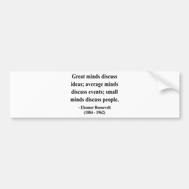 Eleanor Roosevelt citationstecken 5a Bildekal (Framsidan)