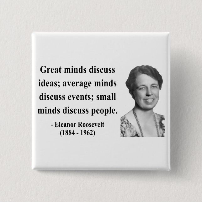 Eleanor Roosevelt citationstecken 5b Knapp (Framsida)