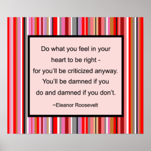 Eleanor Roosevelt citationsteckenaffisch Poster