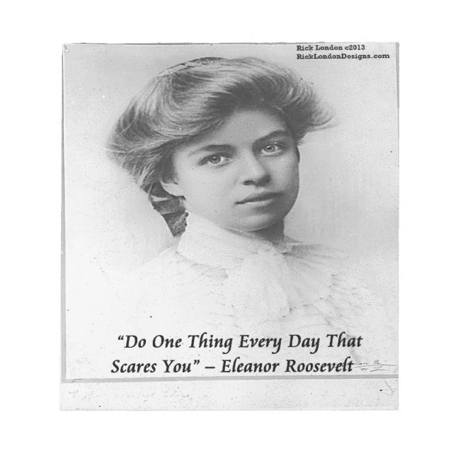 Eleanor Roosevelt "Do any Scary", citat Anteckningsblock (Framsida)