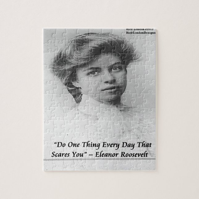 Eleanor Roosevelt "Do any Scary", citat Pussel (Vertikal)