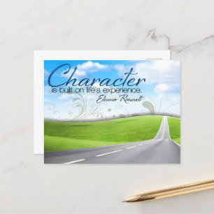 Eleanor Roosevelt inspirationsoffert ’Character’ Vykort