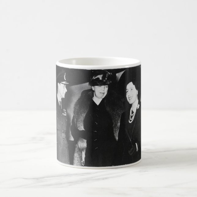 Eleanor Roosevelt Kung George VI drottning Elizabe Kaffemugg (Center)