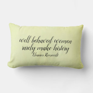 Eleanor Roosevelt-kvinnor citerar hemdekanter Lumbarkudde
