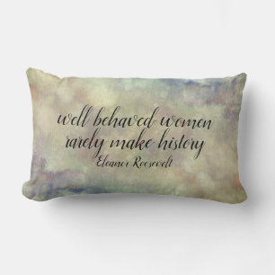 Eleanor Roosevelt-kvinnor citerar hemdekanter Lumbarkudde