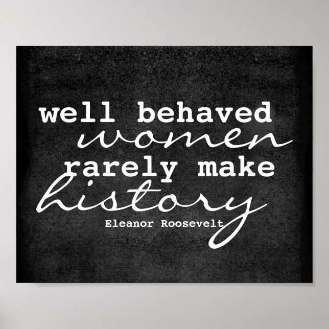 Eleanor Roosevelt poster på kvinnor (Framsidan)