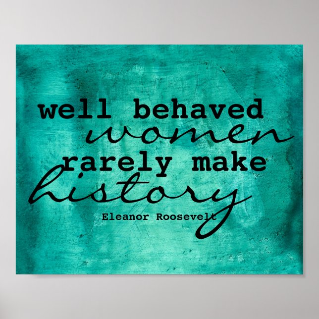 Eleanor Roosevelt poster på kvinnor (Framsidan)