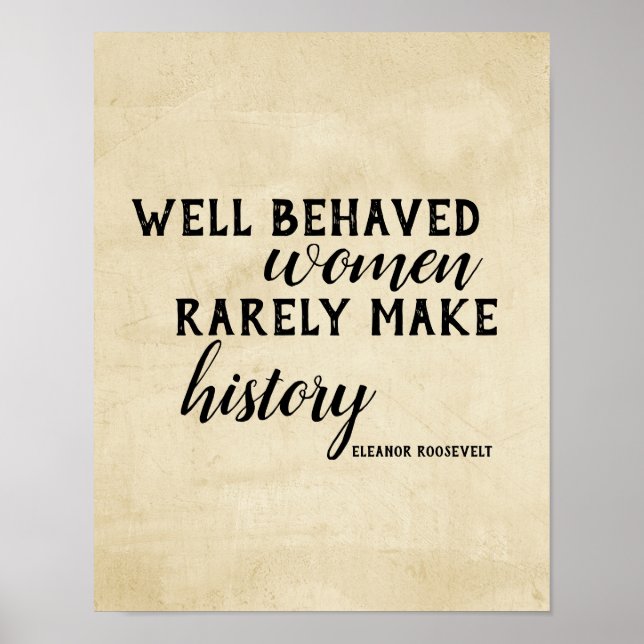 Eleanor Roosevelt poster på kvinnor (Framsidan)